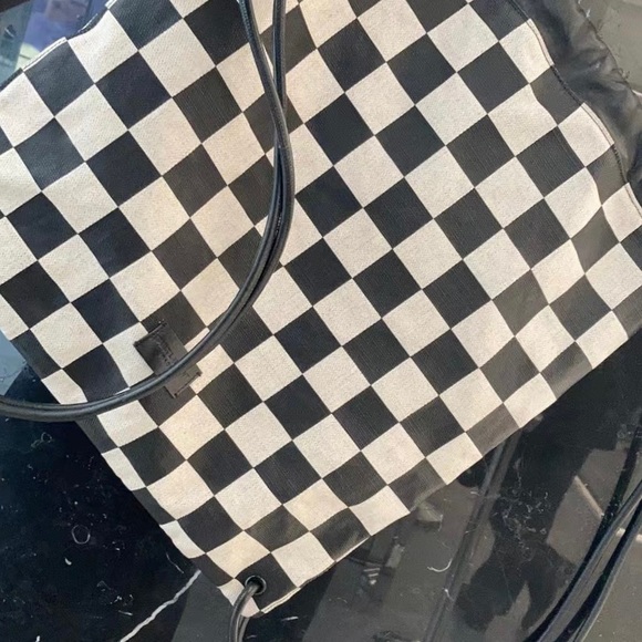 Saint Laurent Teddy Checkerboard Canvas Backpack - Picture 2 of 6